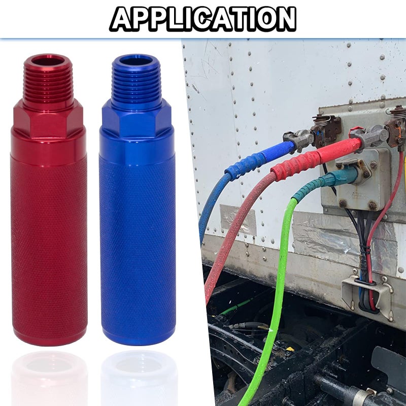 KOOTANS Glad Hand Handles Anodized Aluminum Gladhand Grips Glad Hand Extension Handle Set Red Blue for Truck and Trailers Easier Coupleling - Image 5